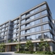 Modern London building with glass facade and metalwork.