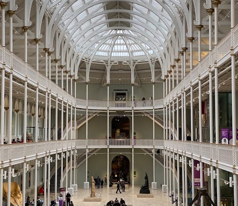 Zentia's Sonify Tilt canopy system installed at National Galleries Scotland